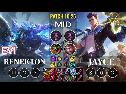 DFM Evi Renekton vs Jayce Mid - KR Patch 10.25