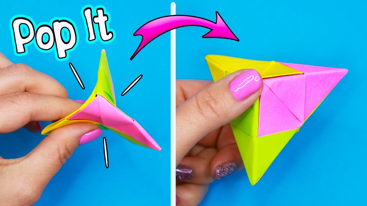 Оригами Pop It ИЗ БУМАГИ своими руками! Антистресс игрушка БЕЗ КЛЕЯ