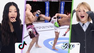 Koreli bir kızın UFC'yi ilk kez izlerken verdiği tepki nedir? UFC Tepkileri🔥 | Asopo