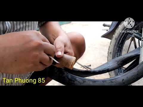 Cách vá lốp xe chắc chắn ,không bung miếng vá.