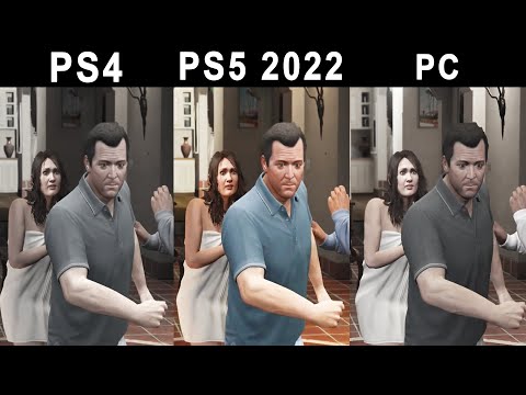 GTA 5 PS4 Vs PS5 Vs PC Remastered Enhanced Graphics Comparison Story Part 7 2014 VS 2022