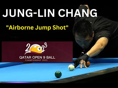 Jung-Lin Chang "AIRBORNE JUMP SHOTS" @ Qatar Open 9 Ball  Championship 2023