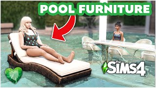 Sims 4 Tutorial: Furniture in Pools | Base Game | Kate Emerald