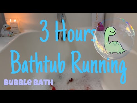 🦖 Dinosaur Bubble Bath ASMR - 3 Hours of Bathtub Filling White Noise for Sleep 😴