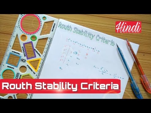 Hindi: Routh's Stability Criterion Video