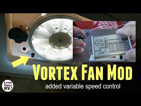 Vortex RV Bathroom Fan Mod -  added variable speed control