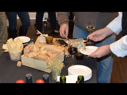 A wine and cheese party at the new 3130 N Lake Shore Drive