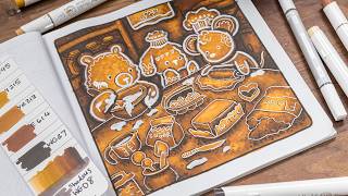 LIVE: How to Colour Gingerbread with Alcohol Markers
