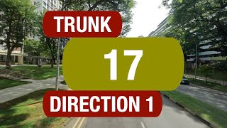 Go-Ahead Trunk 17 (Direction 1) | Bus Service Route Visual