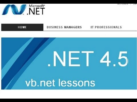 Learn Visual Basic .NET for Complete Beginners :: Lesson 1:: What is VB.NET and an IDE?