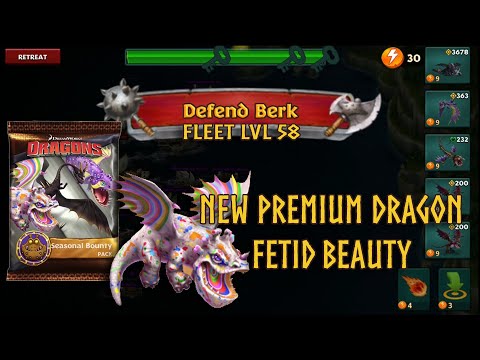 Dragons: Rise of Berk- Defend Berk Fleet Lvl. 58 and New Premium Dragon