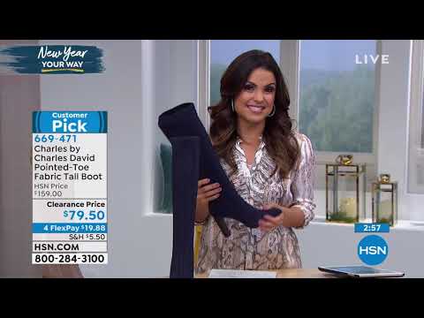 Charles by Charles David PointedToe Fabric Tall Boot