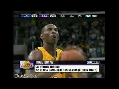 Kobe Full Highlights 2005.12.20 vs Mavericks，62 Pts in 3 Quarters！