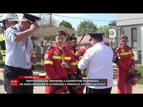 FESTIVITATEA DE PREMIERE A COMPETIȚIEI NAȚIONALE DE DESCARCERARE ȘI ACORDARE A PRIMULUI AJUTOR