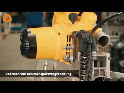 DEWALT skersinio pjovimo staklės 1800W 216mm DWS777 video