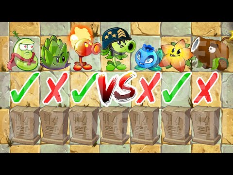 PVZ 2 Destroy Egypt Grave - All Plants One Power Up Vs Egypt Gravestone
