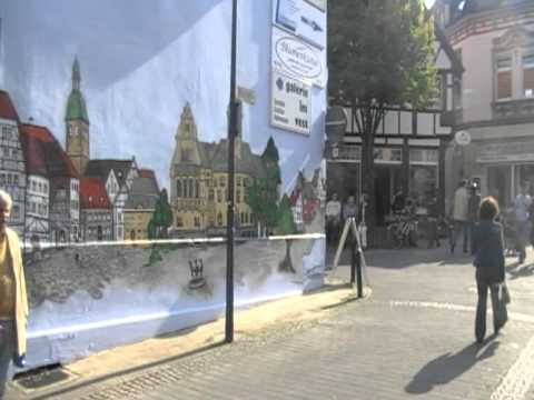 Recklinghausen Schmiererei an Altstadtfassade