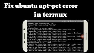 Fix ubuntu apt-get error  in termux without root