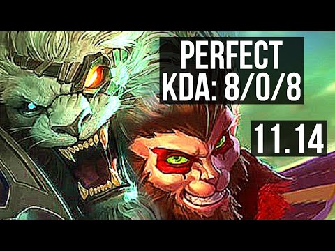 RENGAR vs WUKONG (TOP) | 8/0/8, 1.5M mastery, 700+ games, Legendary | KR Diamond | v11.14