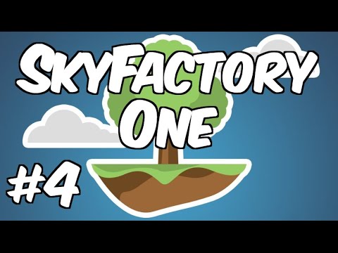 SkyFactory One Modpack - Let's Play #04 - Pierwszy generator prądu i automatyzacja przesiewania :)