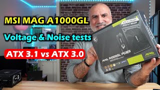 MSI MAG A1000GL 1000W 80+ Gold PSU: Voltage & Noise test
