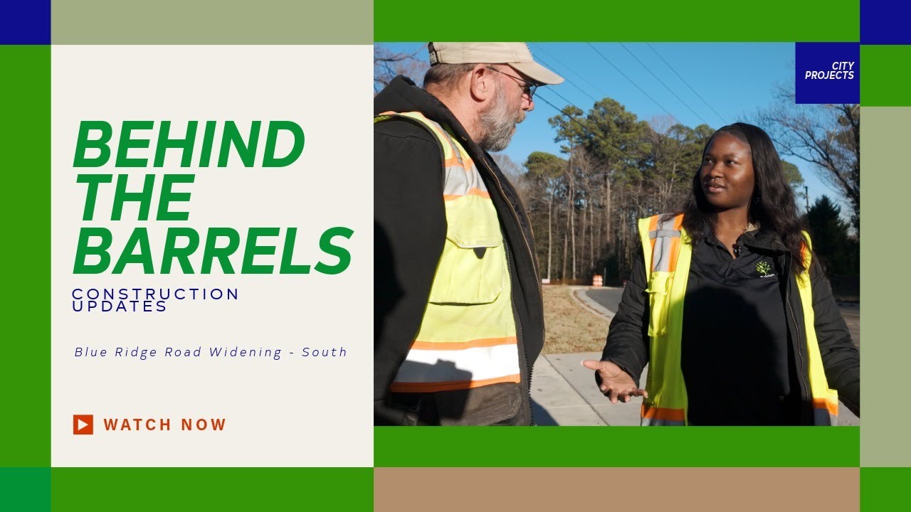 Behind the Barrels | Blue Ridge Road Widening - South