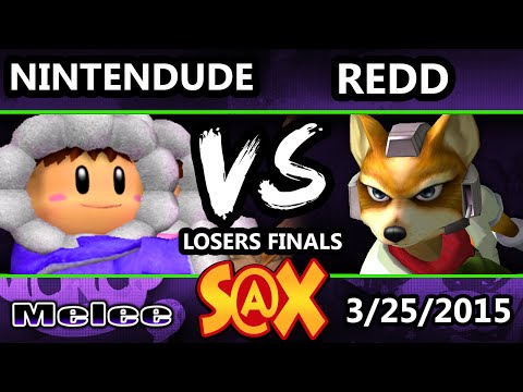 S@X - Nintendude (Ice Climbers) Vs. VGBC | Redd (Fox) SSBM Losers Finals - Smash Melee
