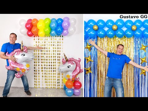 Birthday decoration ideas at home ✨ (fast and easy 😊👍) balloon decoration ideas
