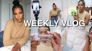WEEKLY VLOG| TAKING IG PICTURES, COOKING, MINI SHOPPING HAUL
