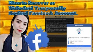 HOW TO RECOVER OR UNLOCKED TEMPORARILY LOCKED FACEBOOK ACCOUNT ( Tagalog Tutorial)|Mitzi Dacuyan