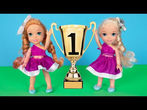 Cheerleading Victory! Elsie and Annie team Team Win 1st Place