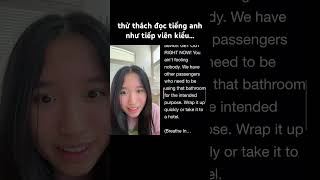 Thử Thách Nói Tiếng Anh Như Tiếp Viên #shorts