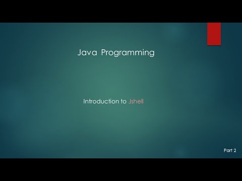 2 Java Programming Introduction To The Jshell