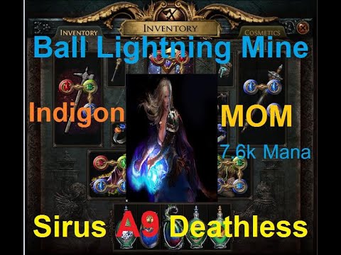 PoE 3.13 Sirus A9 Deathless Ascendant Indigon MOM [ Ball Lightning Mine] Full Build‌