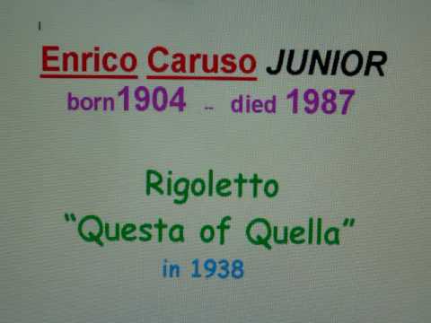 Enrico Caruso JUNIOR - tenor 1938 -a great RARITY