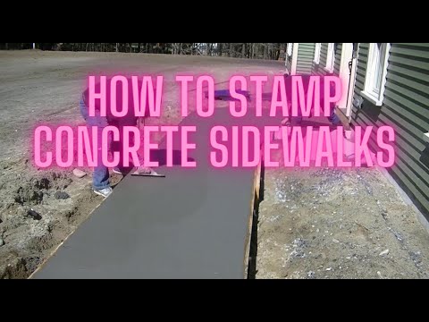 How To Stamp A Concrete Sidewalk (Concrete Stamping Techniques)