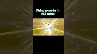 Shiny Galarian ponyta in 965 eggs