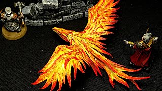 Building a Simple Phoenix Miniature for D&amp;D (Card-stock)