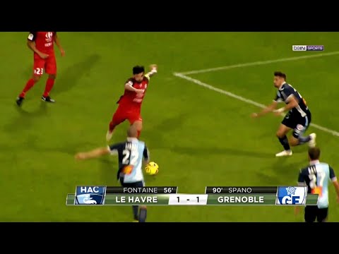 But Maxime Spano Rahou 90+3' Le Havre AC 1-1 Grenoble Foot 38 Ligue 2 2018/2019 Football L2 HAC GF38