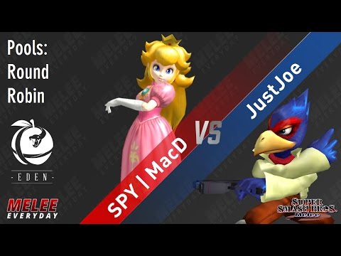 Eden - SPY | MacD (Peach) vs. JustJoe (Falco) - SSBM - Singles Pools, Round Robin