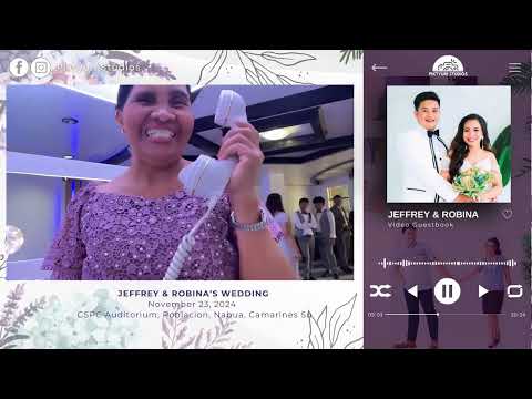 Jeffrey and Robina Wedding.        Telephone Wedding Messages