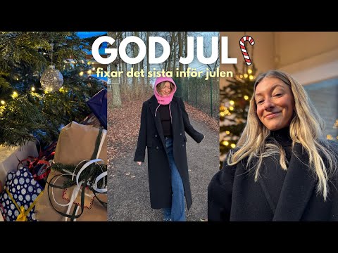 fira jul med oss 🌲🪵 sista julshoppingen, packar in julklappar & förbereder inför julafton