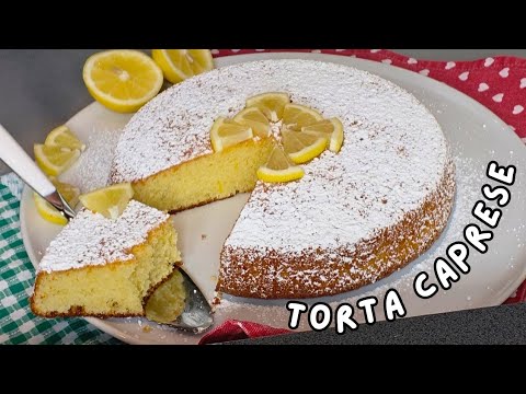 TORTA CAPRESE al limone , bella,raffinata dal gusto fresco e delicato