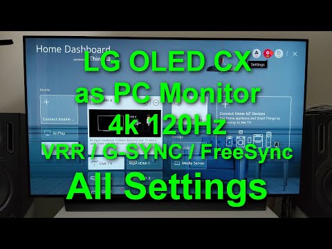LG OLED CX TV, Windows, nVidia settings for use as 4k 120Hz G-SYNC / FreeSync PC monitor