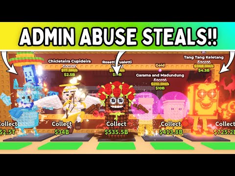 I STOLE THE CRAZIEST BRAINROTS FROM VALENTINES ADMIN ABUSE!! *INSANE!!* Steal a Brainrot ROBLOX!