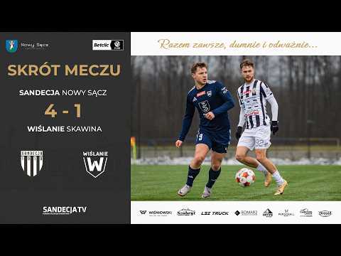 Sandecja Nowy Sącz - Wiślanie Skawina 4:1 (0:1) | skrót meczu | 14.02.2026