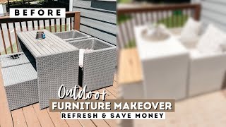 DIY Outdoor Furniture Makeover | How To Easily Fix Broken Weaving | Ashleigh Lauren