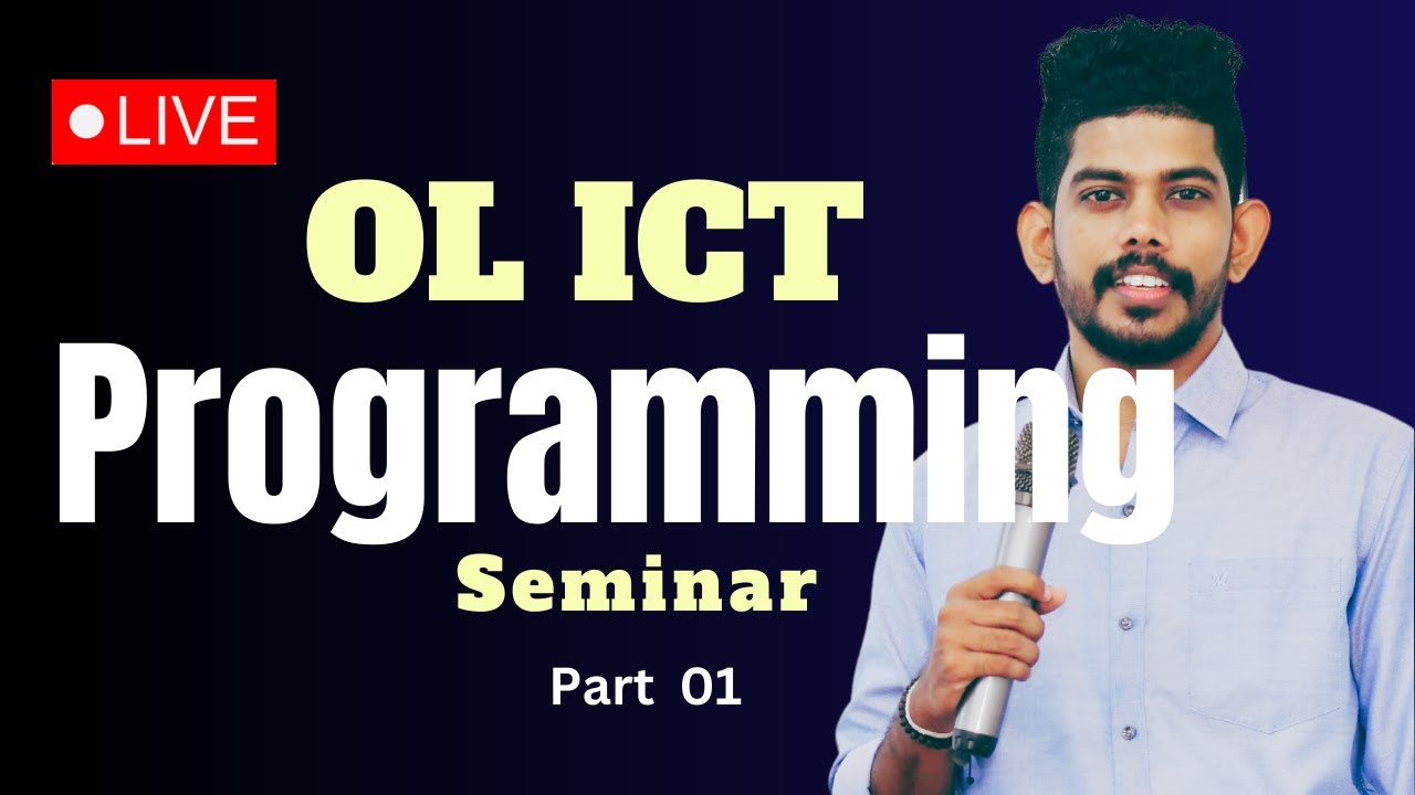 OL ICT Programming Special Seminar - Part 01 | Live