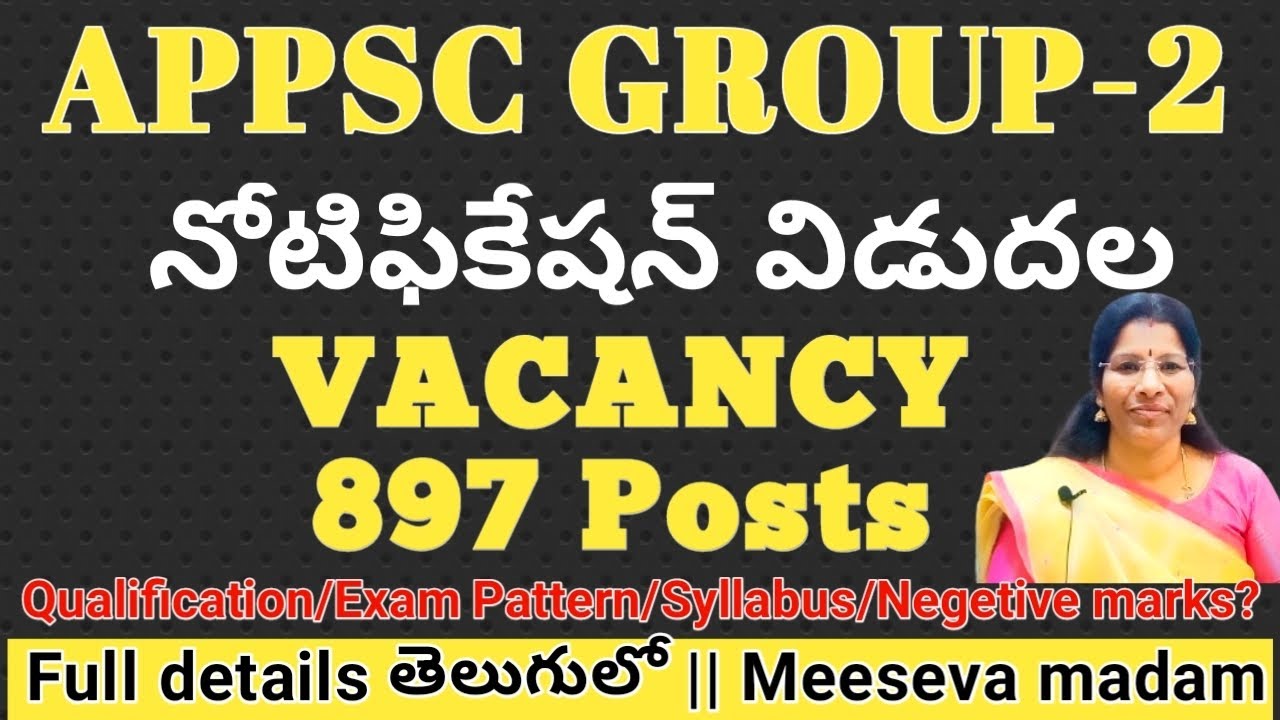 APPSC Group II Recruitment Notification 2023–Apply Online for 897 Posts, APPSC GROUP-2#update