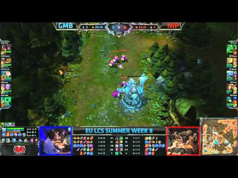 Gambit Gaming (GMB) vs Ninjas in Pyjamas (NiP) || EU LCS Summer 2013 W8D2 || Full Game HD